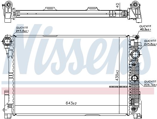 NISSENS Radiators, Motora dzesēšanas sistēma 67101