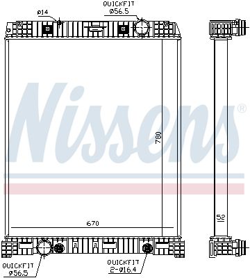 NISSENS Радиатор, охлаждение двигателя 67179