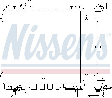 NISSENS Radiators, Motora dzesēšanas sistēma 67482