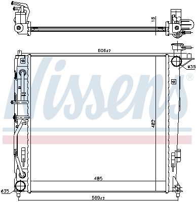 NISSENS Радиатор, охлаждение двигателя 675022