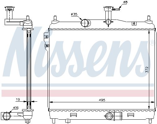 NISSENS Radiators, Motora dzesēšanas sistēma 67512