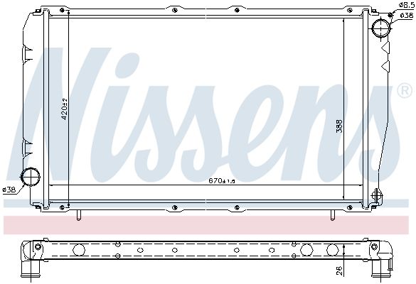 NISSENS Radiators, Motora dzesēšanas sistēma 67740