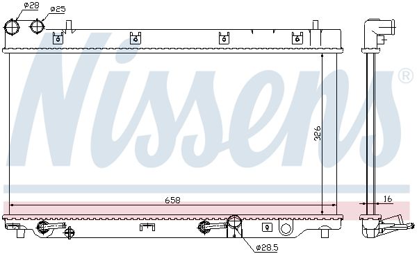 NISSENS Radiators, Motora dzesēšanas sistēma 68098