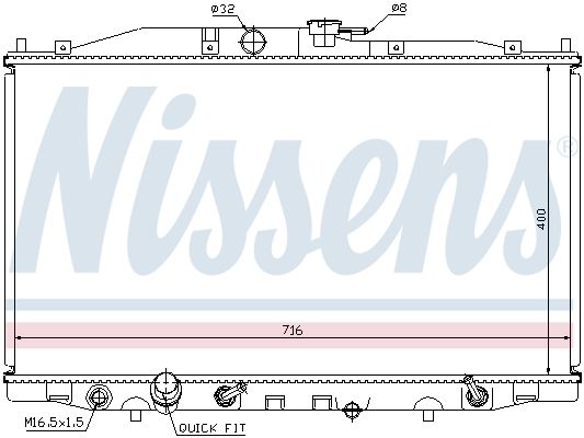 NISSENS Radiators, Motora dzesēšanas sistēma 68112