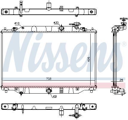 NISSENS Radiators, Motora dzesēšanas sistēma 68532