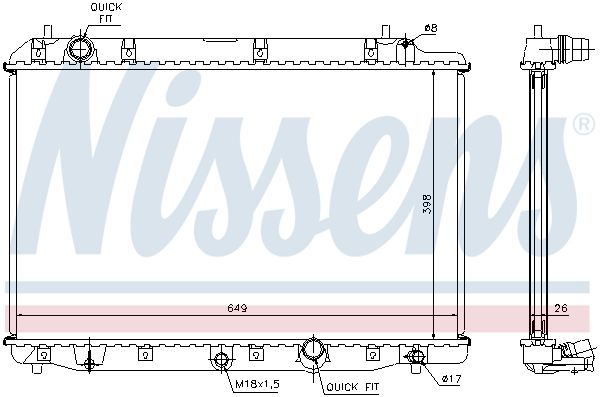 NISSENS Radiators, Motora dzesēšanas sistēma 68602A