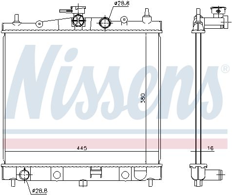 NISSENS Radiators, Motora dzesēšanas sistēma 68728