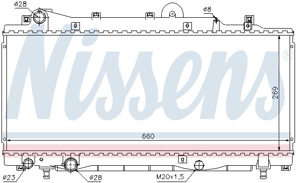 NISSENS Радиатор, охлаждение двигателя 68805