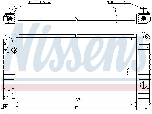 NISSENS Радиатор, охлаждение двигателя 69195A