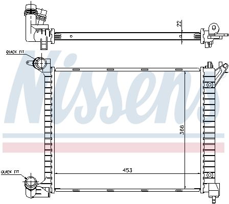 NISSENS Radiators, Motora dzesēšanas sistēma 69704A