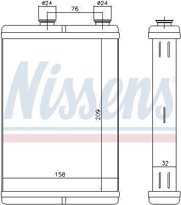 NISSENS Теплообменник, отопление салона 71451