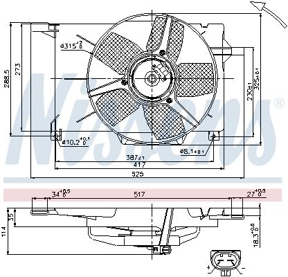 NISSENS Ventilators, Motora dzesēšanas sistēma 85005