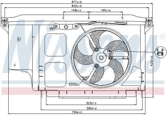 NISSENS Ventilators, Motora dzesēšanas sistēma 85007
