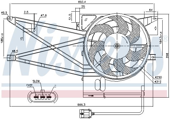 NISSENS Ventilators, Motora dzesēšanas sistēma 85017