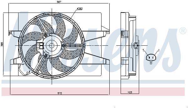 NISSENS Ventilators, Motora dzesēšanas sistēma 85030