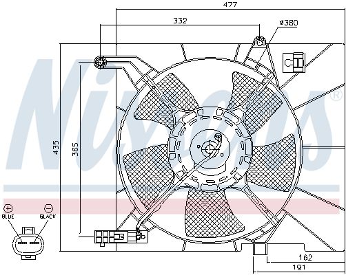 NISSENS Ventilators, Motora dzesēšanas sistēma 85063