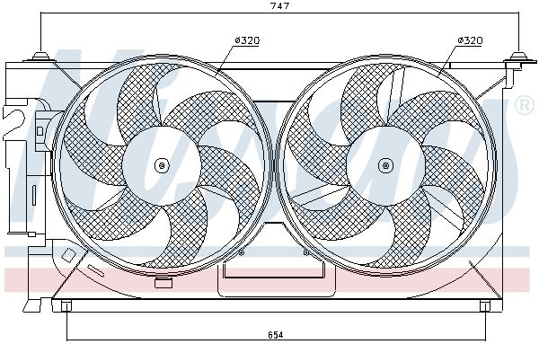 NISSENS Ventilators, Motora dzesēšanas sistēma 85083