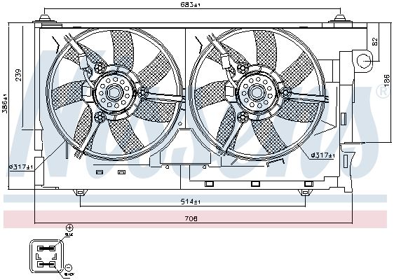 NISSENS Ventilators, Motora dzesēšanas sistēma 85084