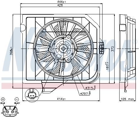 NISSENS Ventilators, Motora dzesēšanas sistēma 85090