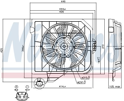 NISSENS Ventilators, Motora dzesēšanas sistēma 85091