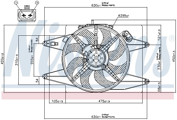NISSENS Ventilators, Motora dzesēšanas sistēma 85105
