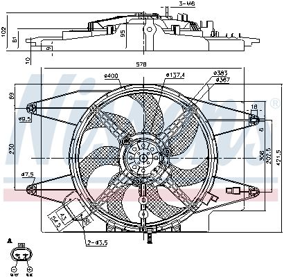 NISSENS Ventilators, Motora dzesēšanas sistēma 85107