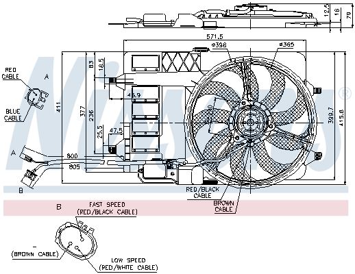 NISSENS Ventilators, Motora dzesēšanas sistēma 85124