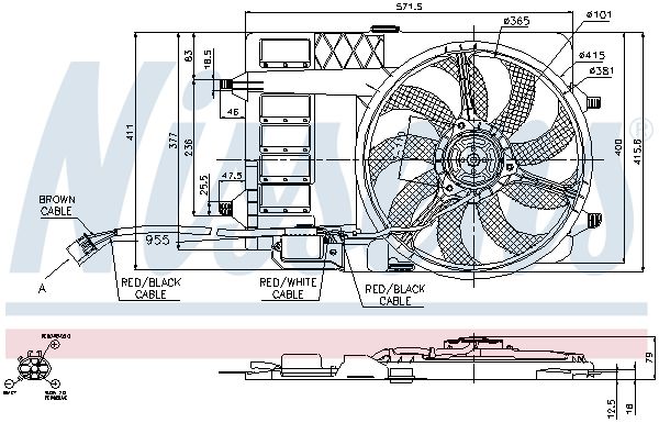 NISSENS Ventilators, Motora dzesēšanas sistēma 85125