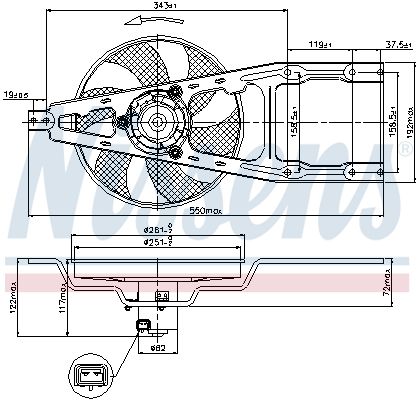 NISSENS Ventilators, Motora dzesēšanas sistēma 85135