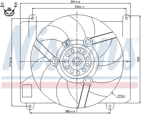 NISSENS Ventilators, Motora dzesēšanas sistēma 85143