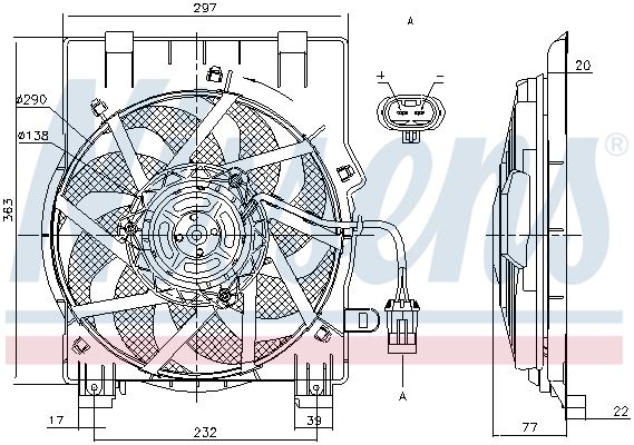 NISSENS Ventilators, Motora dzesēšanas sistēma 85197
