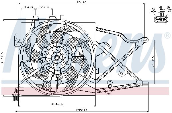 NISSENS Ventilators, Motora dzesēšanas sistēma 85208