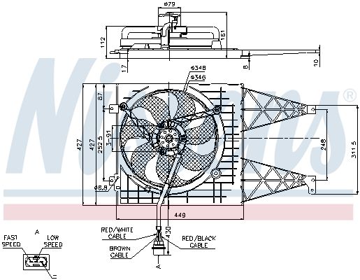 NISSENS Ventilators, Motora dzesēšanas sistēma 85249