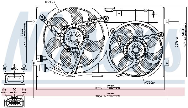 NISSENS Ventilators, Motora dzesēšanas sistēma 85250