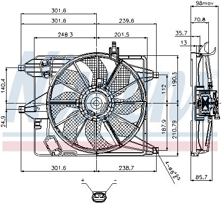 NISSENS Ventilators, Motora dzesēšanas sistēma 85252