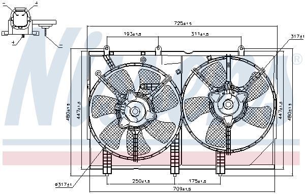NISSENS Ventilators, Motora dzesēšanas sistēma 85276