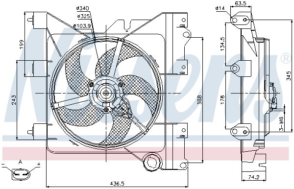 NISSENS Ventilators, Motora dzesēšanas sistēma 85316