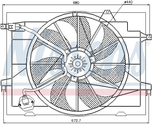 NISSENS Ventilators, Motora dzesēšanas sistēma 85366