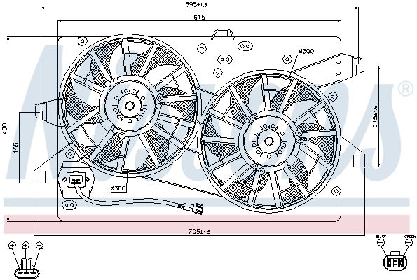 NISSENS Ventilators, Motora dzesēšanas sistēma 85483