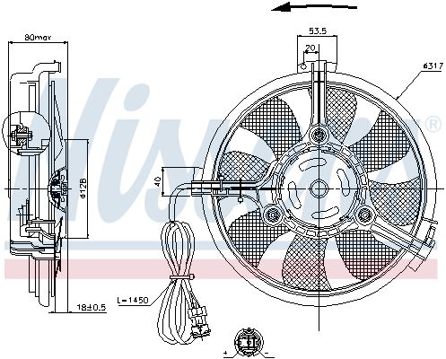 NISSENS Ventilators, Motora dzesēšanas sistēma 85519