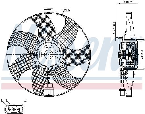 NISSENS Ventilators, Motora dzesēšanas sistēma 85543