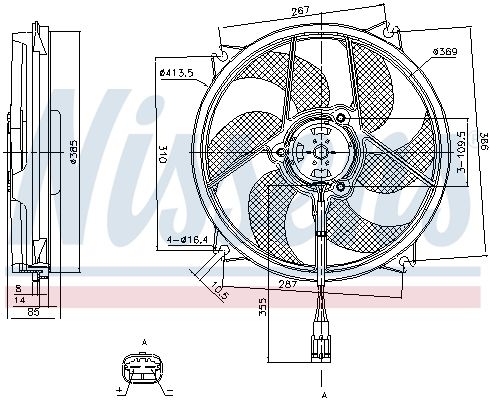 NISSENS Ventilators, Motora dzesēšanas sistēma 85561