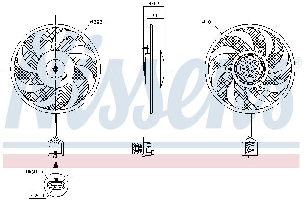 NISSENS Ventilators, Motora dzesēšanas sistēma 85596