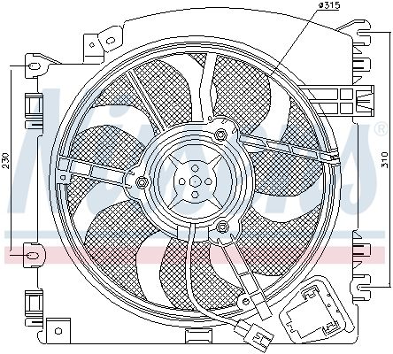 NISSENS Ventilators, Motora dzesēšanas sistēma 85598