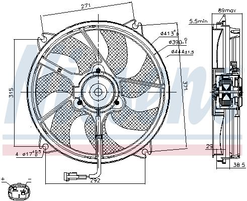 NISSENS Ventilators, Motora dzesēšanas sistēma 85606
