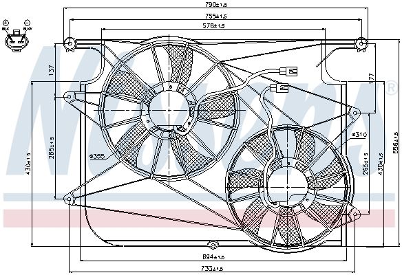 NISSENS Ventilators, Motora dzesēšanas sistēma 85610