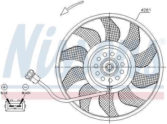 NISSENS Ventilators, Motora dzesēšanas sistēma 85618