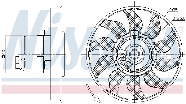 NISSENS Ventilators, Motora dzesēšanas sistēma 85619