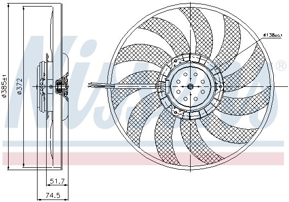 NISSENS Ventilators, Motora dzesēšanas sistēma 85638