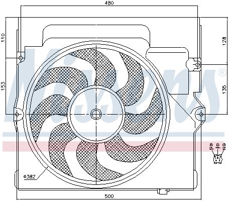 NISSENS Ventilators, Motora dzesēšanas sistēma 85645